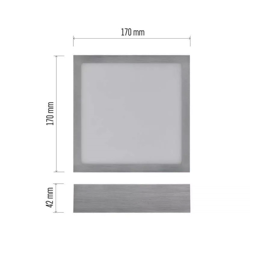 Plafoniera LED NEXXO LED/12,5W/230V 3000/3500/4000K 17x17 cm cromo lucido