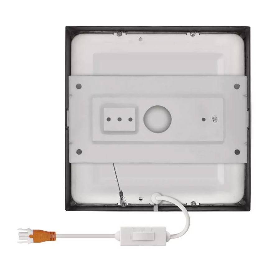 Plafoniera LED NEXXO LED/12,5W/230V 3000/3500/4000K 17x17 cm nera