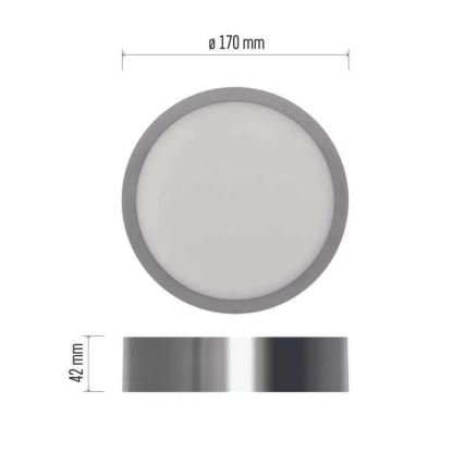 Plafoniera LED NEXXO LED/12,5W/230V 3000/3500/4000K diametro 17 cm cromo opaco