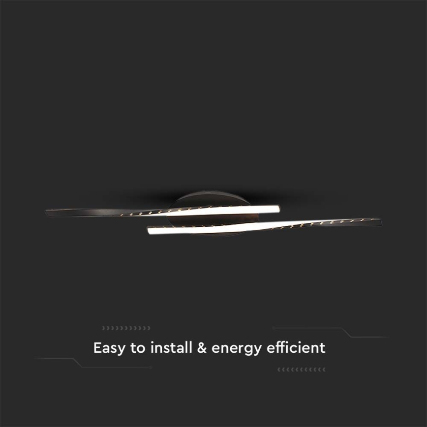 Plafoniera LED LED/12W/230V 3000K nero