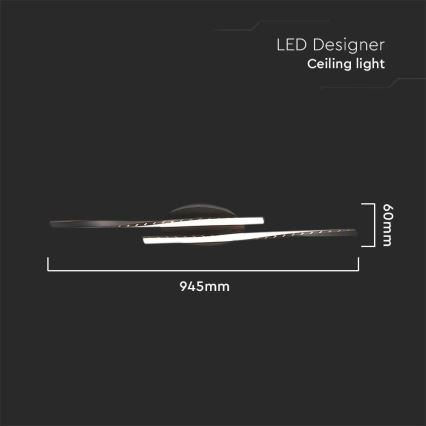 Plafoniera LED LED/12W/230V 3000K nero