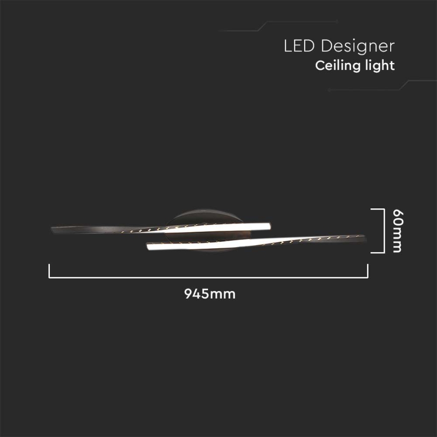 Plafoniera LED LED/12W/230V 3000K nero