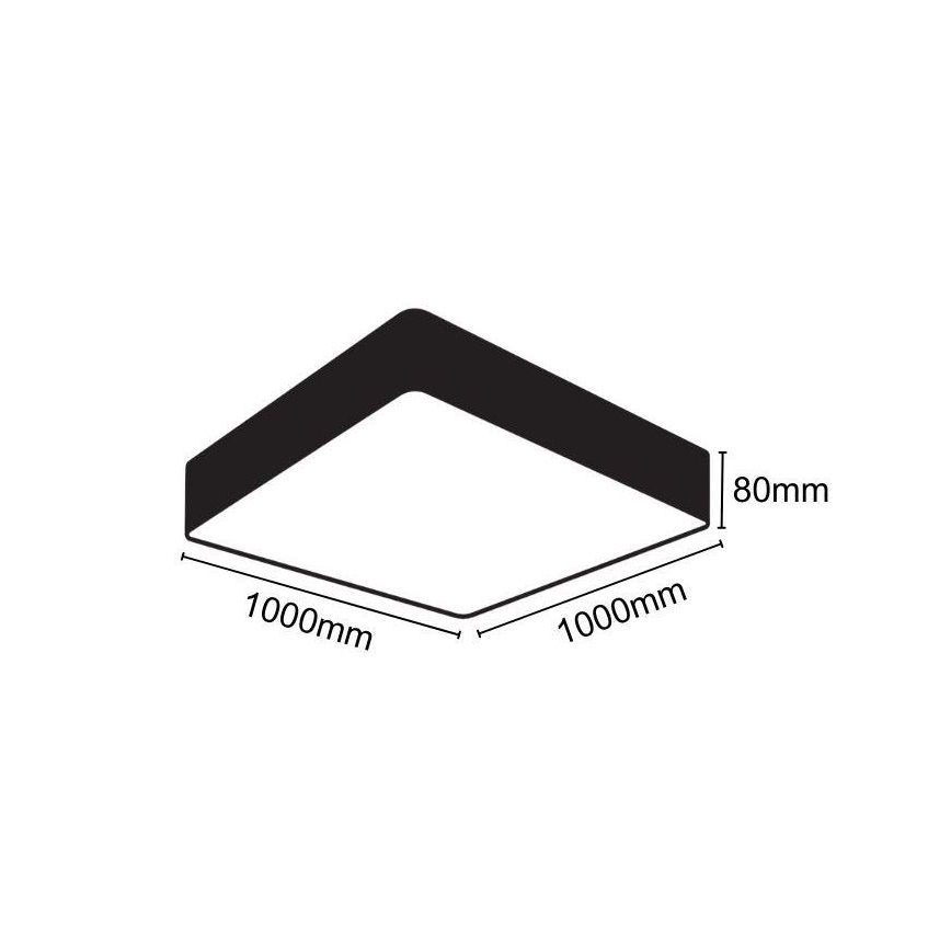 Plafoniera LED LED/170W/230V 4000K 100x100 cm