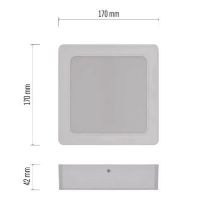 Plafoniera LED LED/18W/230V 17x17 cm bianco