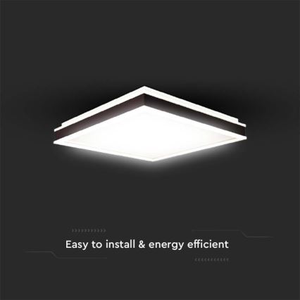 Plafoniera LED LED/18W/230V 4000K 35x35 cm nero