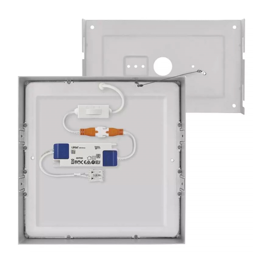 Plafoniera LED NEXXO LED/21W/230V 3000/3500/4000K 22,5x22,5 cm bianca