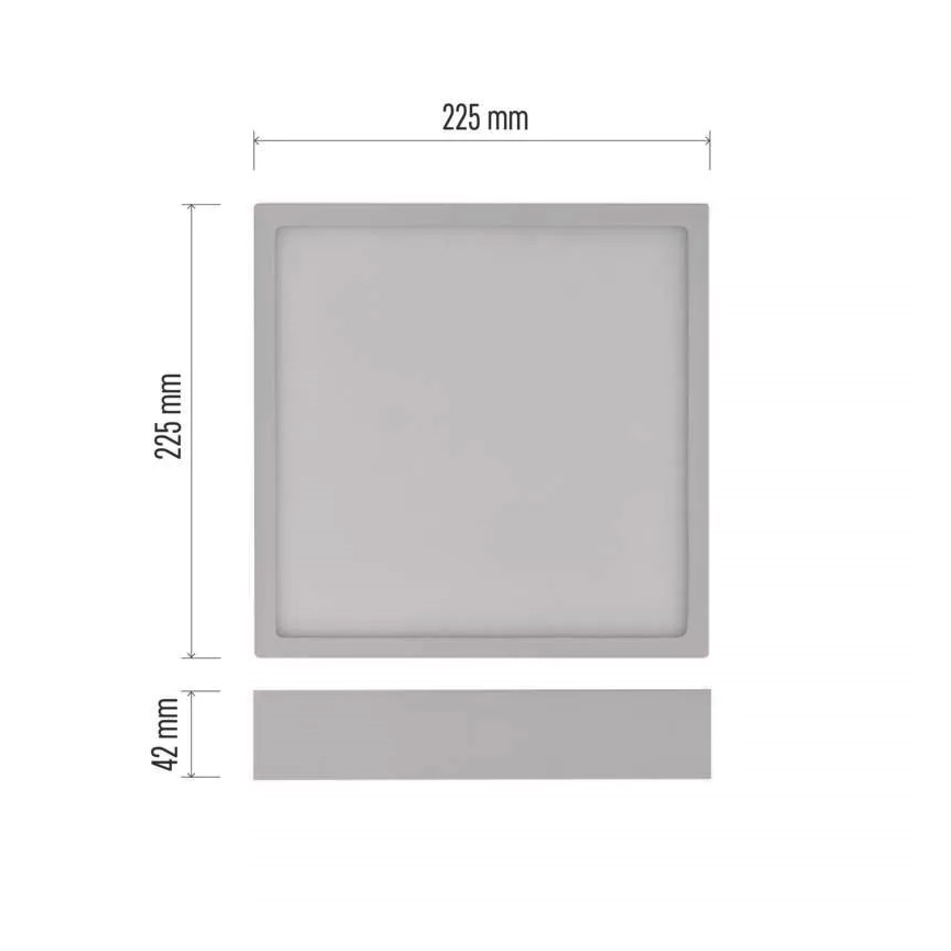 Plafoniera LED NEXXO LED/21W/230V 3000/3500/4000K 22,5x22,5 cm bianca