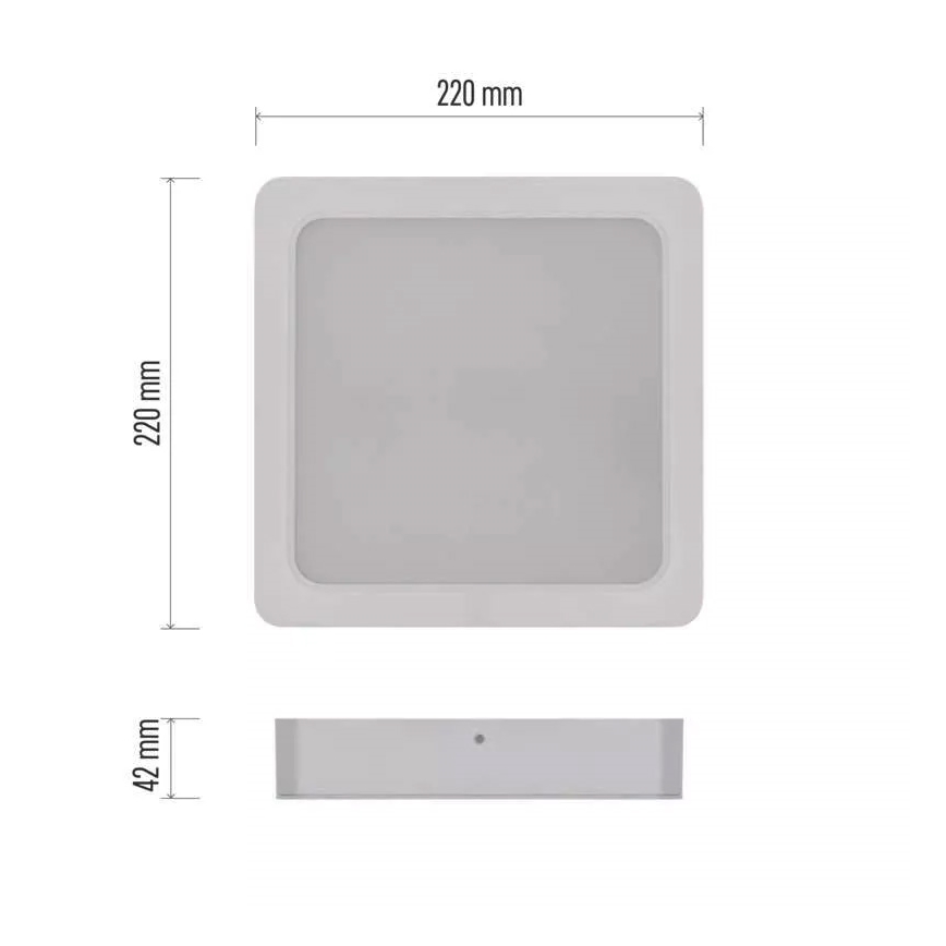 Plafoniera LED LED/24W/230V 22x22 cm bianco