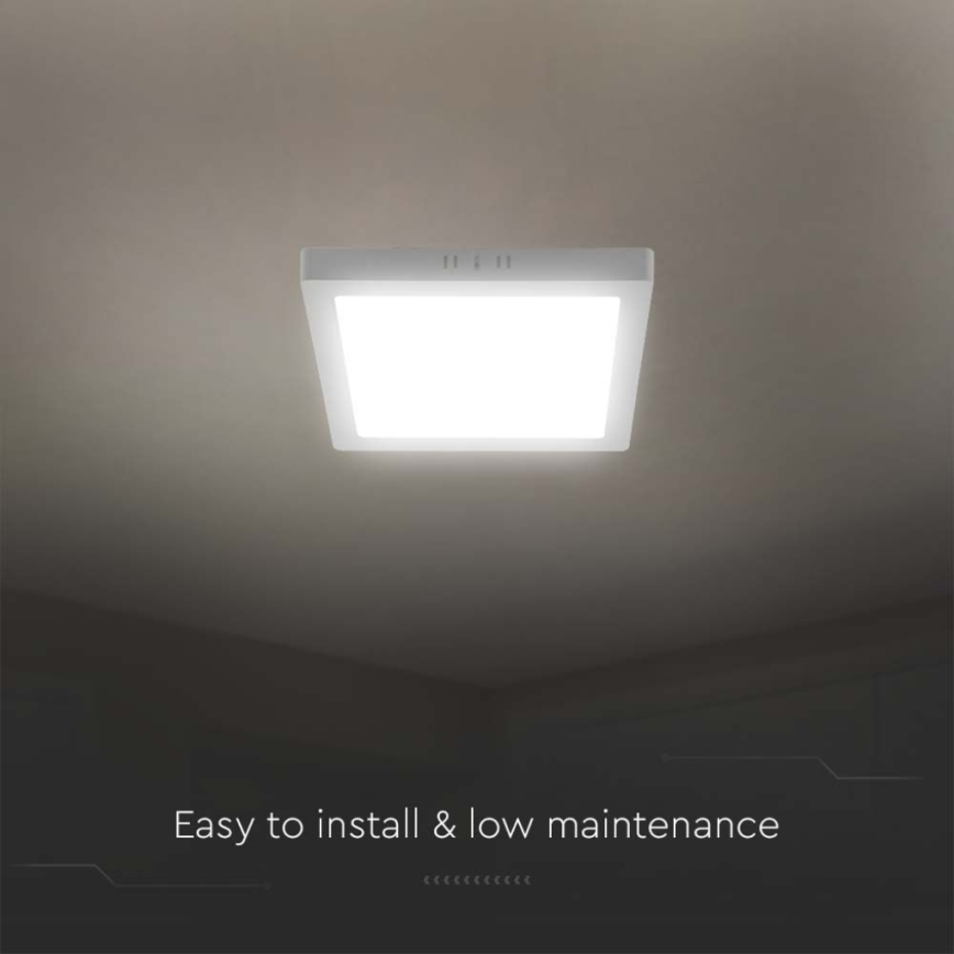 Plafoniera LED LED/24W/230V 3000K 28,7x28,7 cm bianco