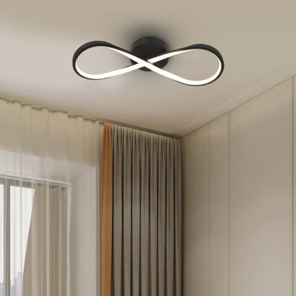 Plafoniera LED LED/24W/230V 3000K nero