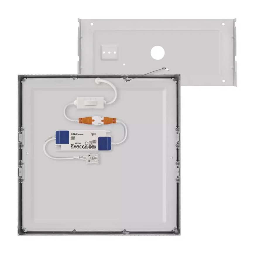 Plafoniera LED NEXXO LED/28,5W/230V 3000/3500/4000K 30x30 cm cromo opaco
