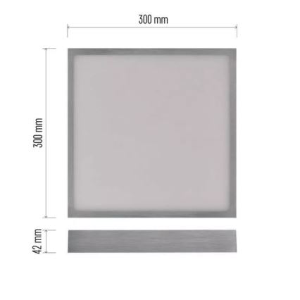 Plafoniera LED NEXXO LED/28,5W/230V 3000/3500/4000K 30x30 cm cromo opaco
