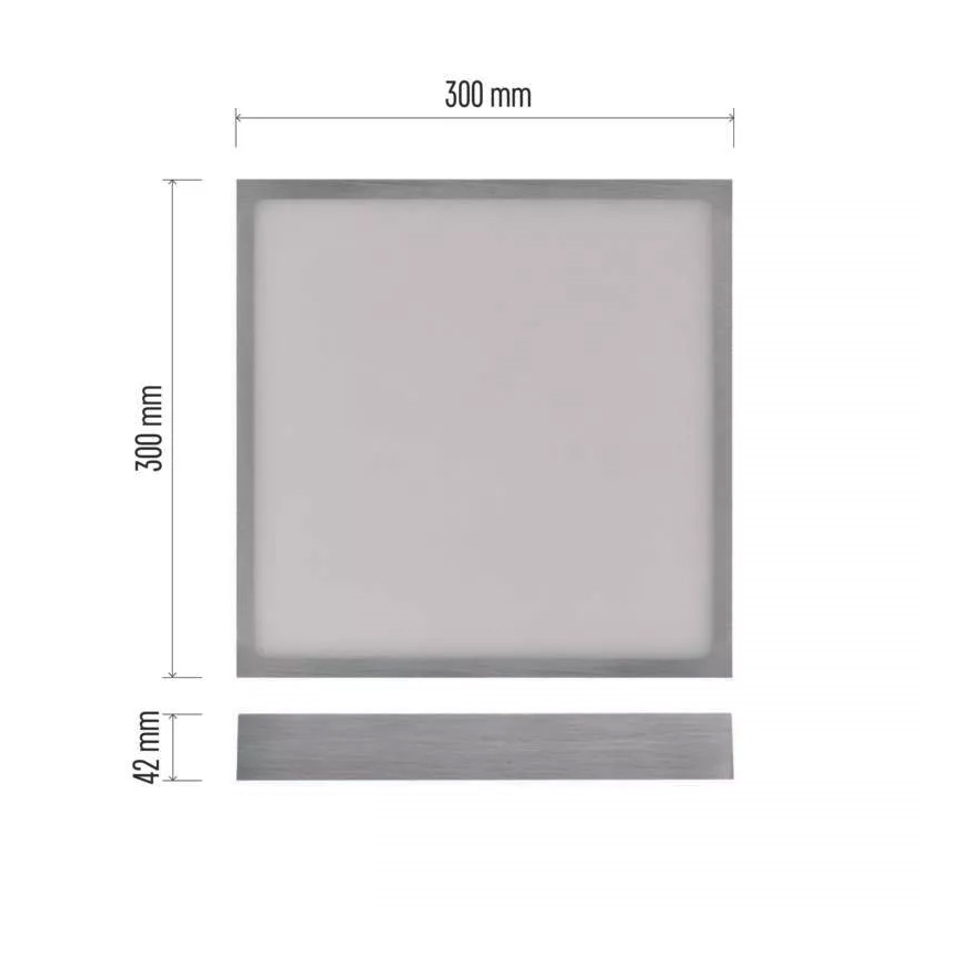 Plafoniera LED NEXXO LED/28,5W/230V 3000/3500/4000K 30x30 cm cromo opaco