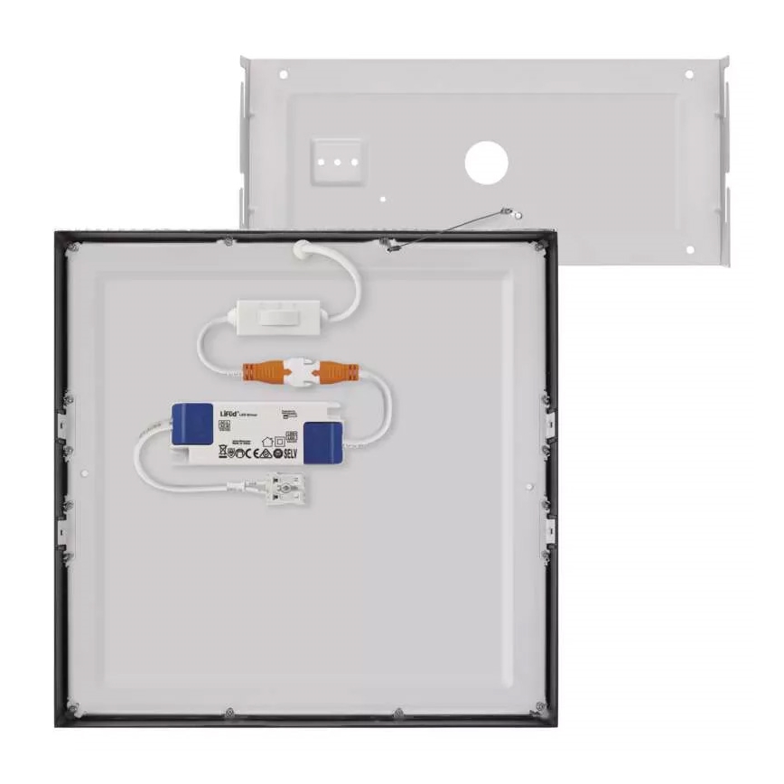 Plafoniera LED NEXXO LED/28,5W/230V 3000/3500/4000K 30x30 cm nera
