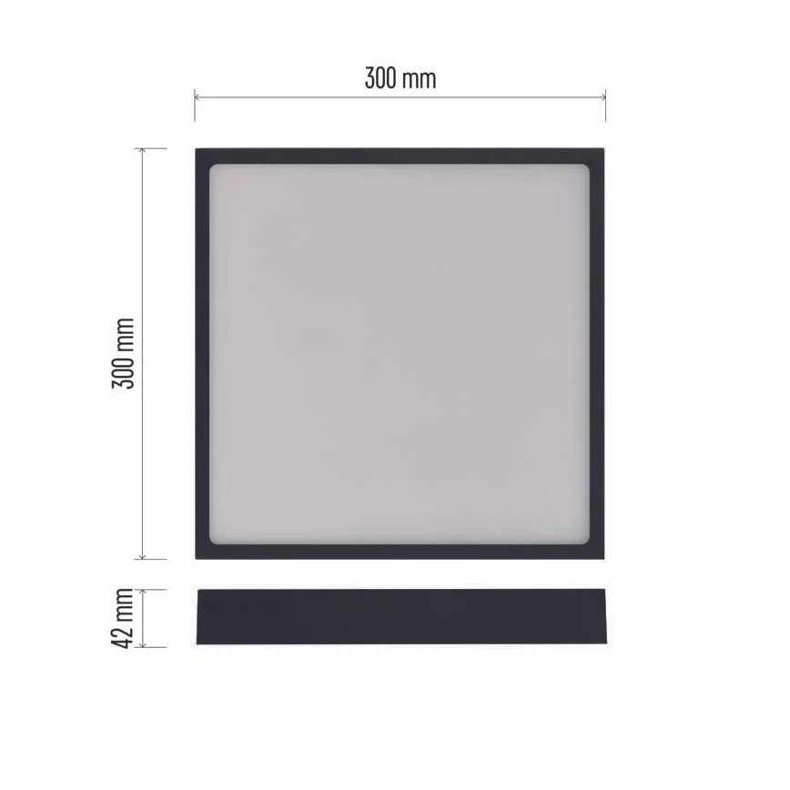 Plafoniera LED NEXXO LED/28,5W/230V 3000/3500/4000K 30x30 cm nera