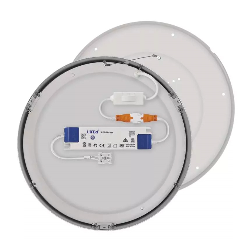 Plafoniera LED NEXXO LED/28,5W/230V 3000/3500/4000K diametro 30 cm cromo lucido
