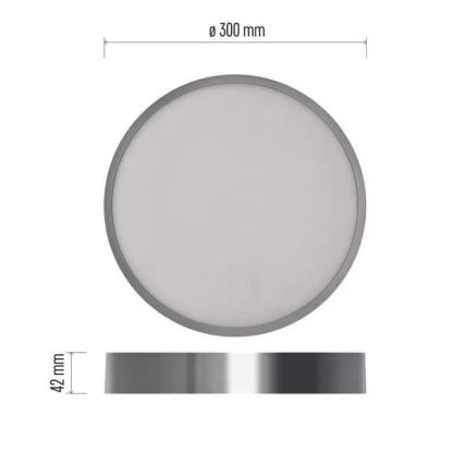 Plafoniera LED NEXXO LED/28,5W/230V 3000/3500/4000K diametro 30 cm cromo lucido