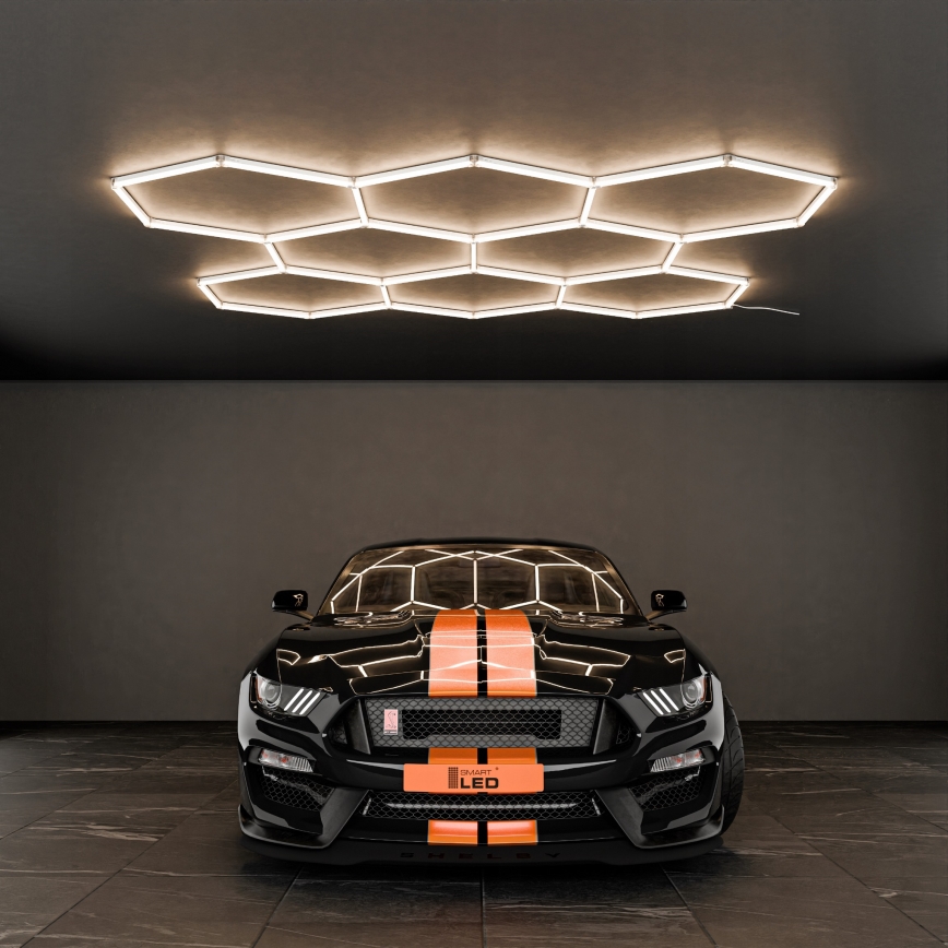 Plafoniera LED HEXAGON LED/350W/85-265V 4000K 313x298 cm CRI 90 IP44 bianca