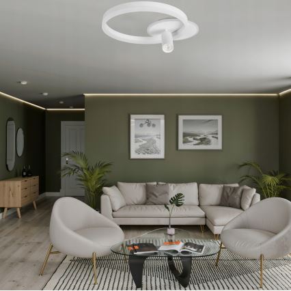 Plafoniera LED LED/38W/230V + 1xGU10/30W bianca