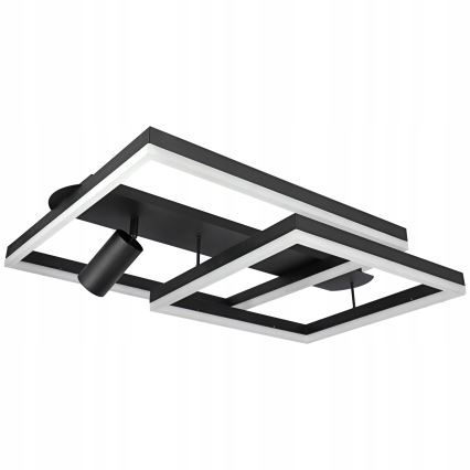 Plafoniera LED LED/38W/230V + 1xGU10/30W nera