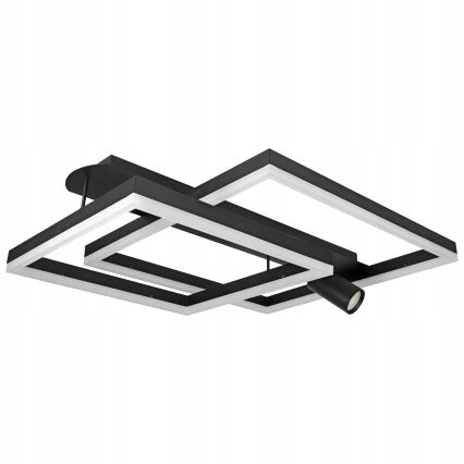 Plafoniera LED LED/38W/230V + 1xGU10/30W nera