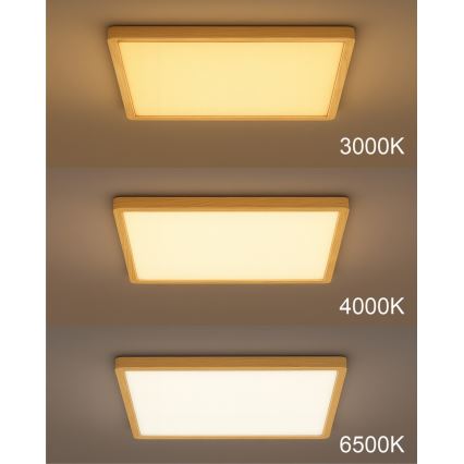 Plafoniera LED LED/40W/230V 3000/4000/6500K 50x50 cm beige