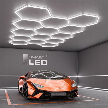 Plafoniera LED HEXAGON LED/456W/85-265V 6500K 522x298 cm CRI 90 IP54 bianca