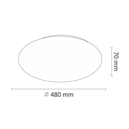 Plafoniera LED LED/45W/230V 3000K/4000K/6400K diametro 48 cm bianco