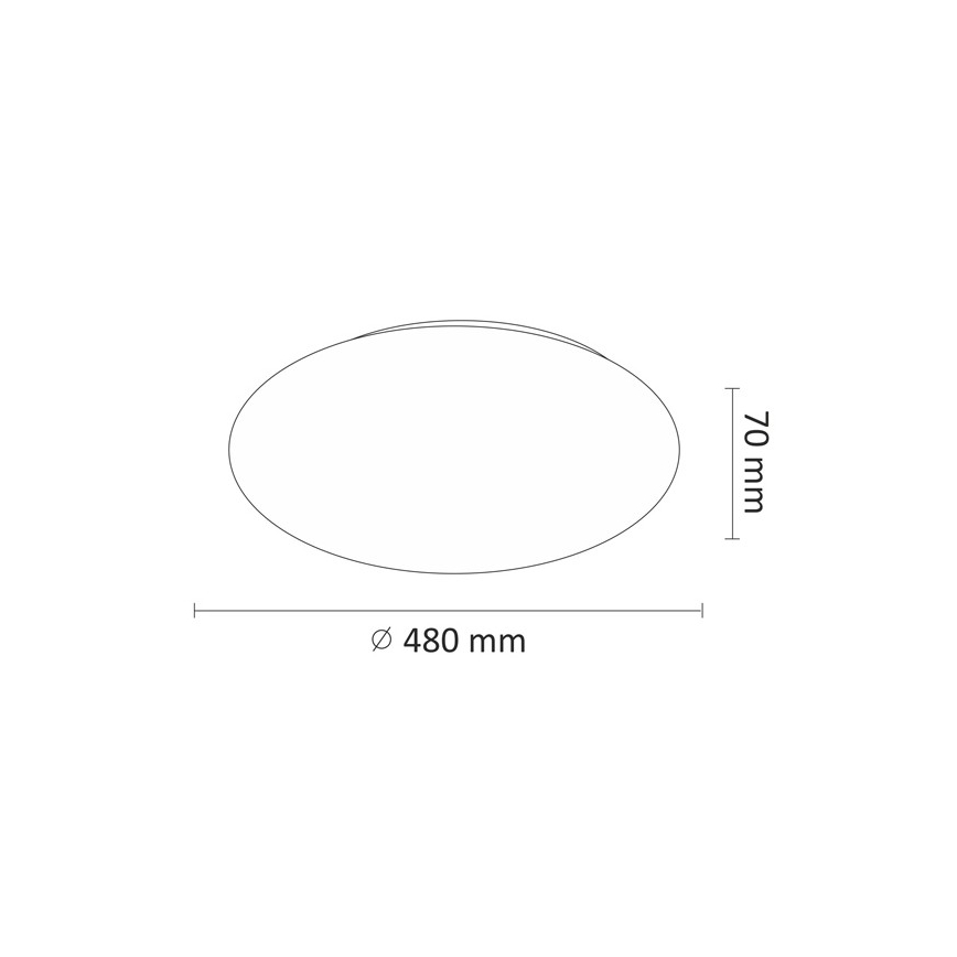 Plafoniera LED LED/45W/230V 3000K/4000K/6400K diametro 48 cm bianco