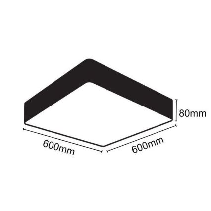 Plafoniera LED LED/65W/230V 4000K 60x60 cm