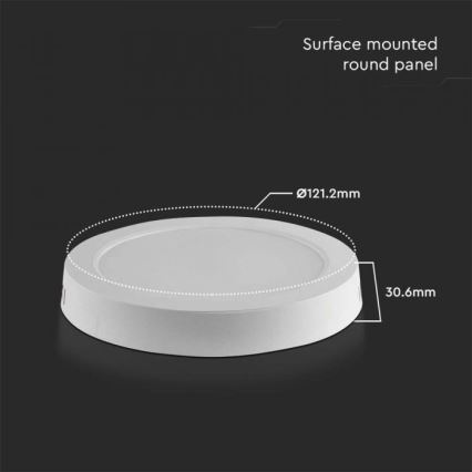 Plafoniera LED LED/6W/230V 6500K diametro 12 cm bianco