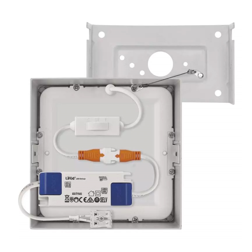 Plafoniera LED NEXXO LED/7,6W/230V 3000/3500/4000K 12x12 cm bianca
