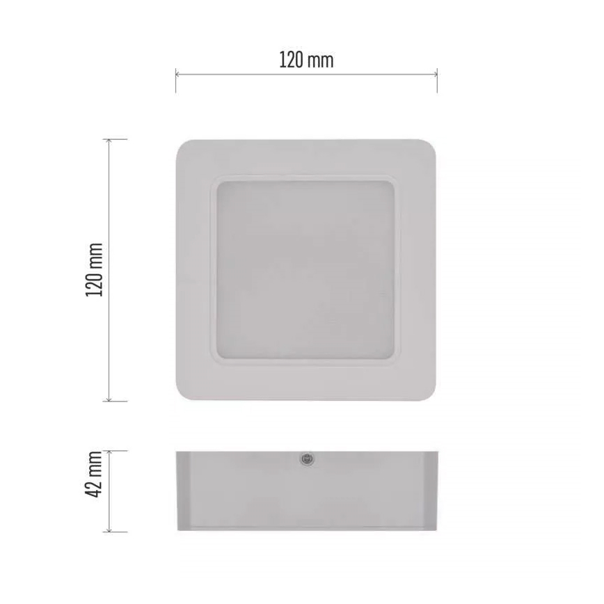 Plafoniera LED LED/9W/230V 12x12 cm bianco