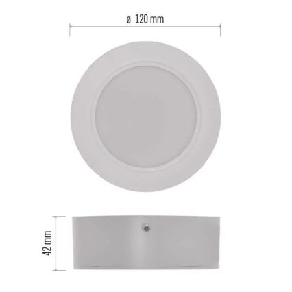Plafoniera LED LED/9W/230V diametro 12 cm bianco