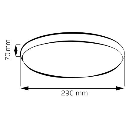 Plafoniera LED LIBRA 15W/230V 4000K Ø 29 cm nera