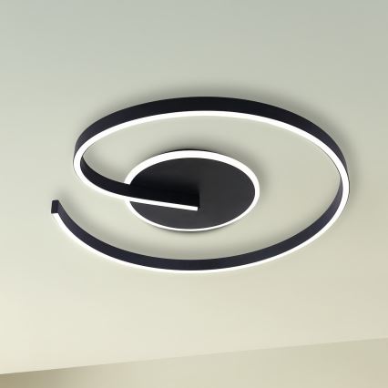 Plafoniera LED LORENZO LED/22W/230V Ø 50 cm nera