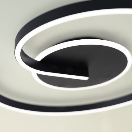 Plafoniera LED LORENZO LED/22W/230V Ø 50 cm nera
