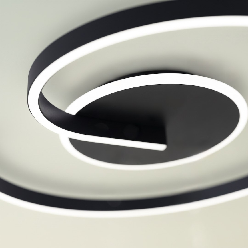 Plafoniera LED LORENZO LED/22W/230V Ø 50 cm nera