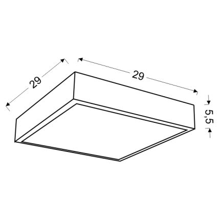 Plafoniera LED LUX LED/16W/230V bianco