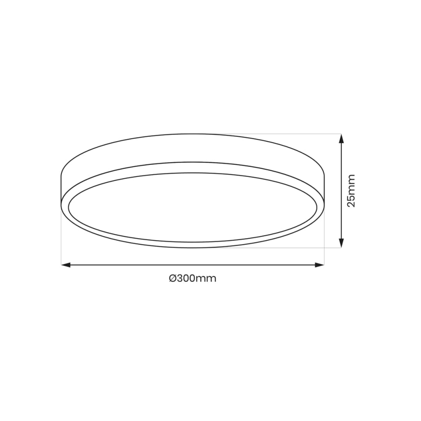 Plafoniera LED MAQ LED/24W/230V 3000/4000/6500K IP40 nero