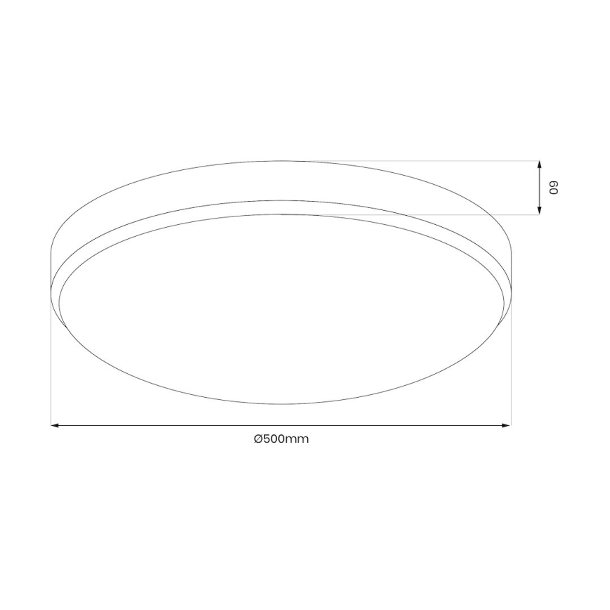 Plafoniera LED MAYA LED/36W/230V Ø 50 cm cromo lucido