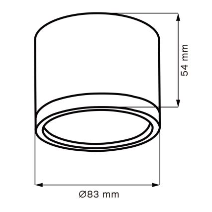Plafoniera LED MIRELLA 1xGX53/6W/230V nero