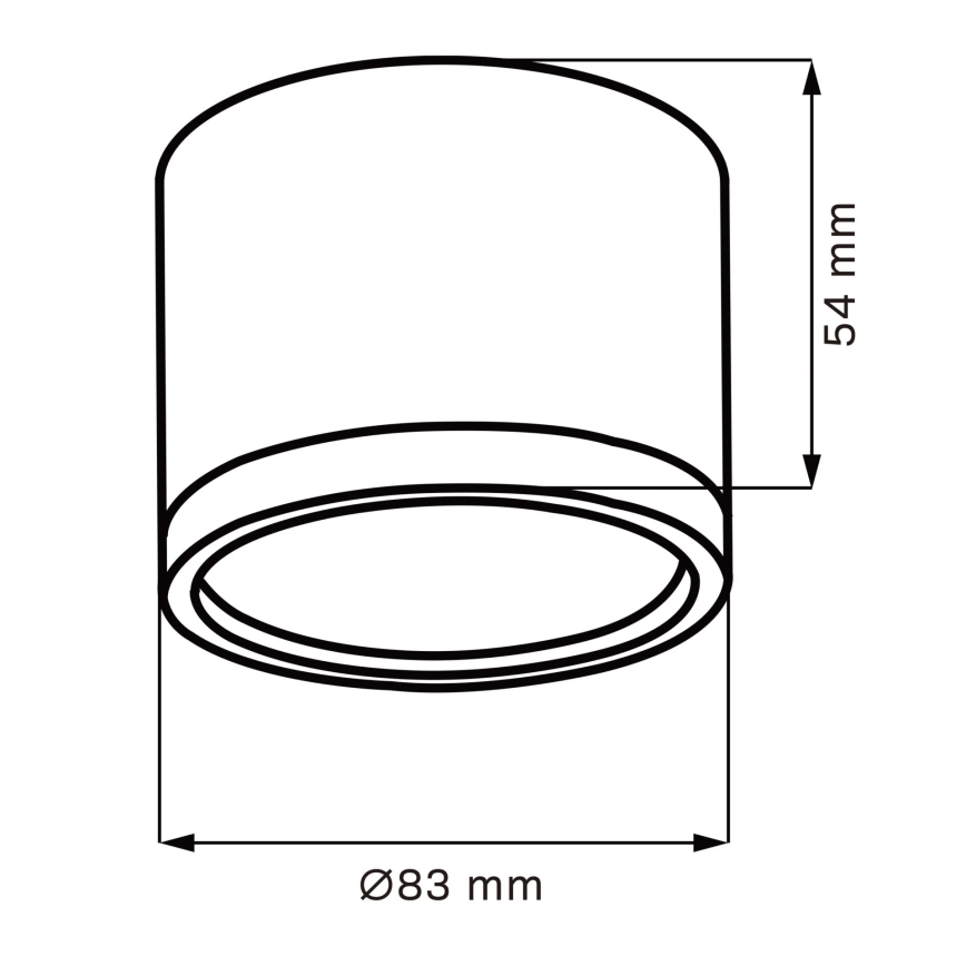 Plafoniera LED MIRELLA 1xGX53/6W/230V nero