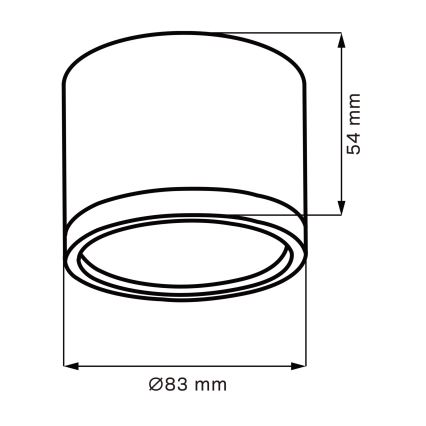 Plafoniera LED MIRELLA 1xGX53/6W/230V nero/oro
