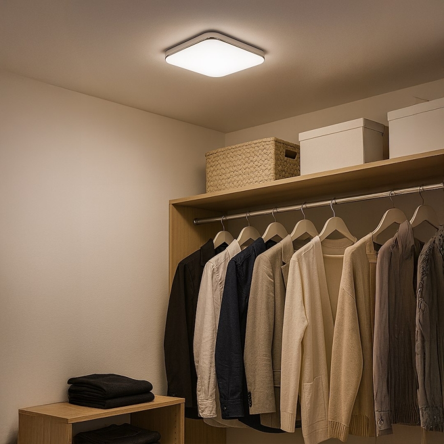 Plafoniera LED NEMO LED/11W/230V 26x26 cm finitura cromata lucida