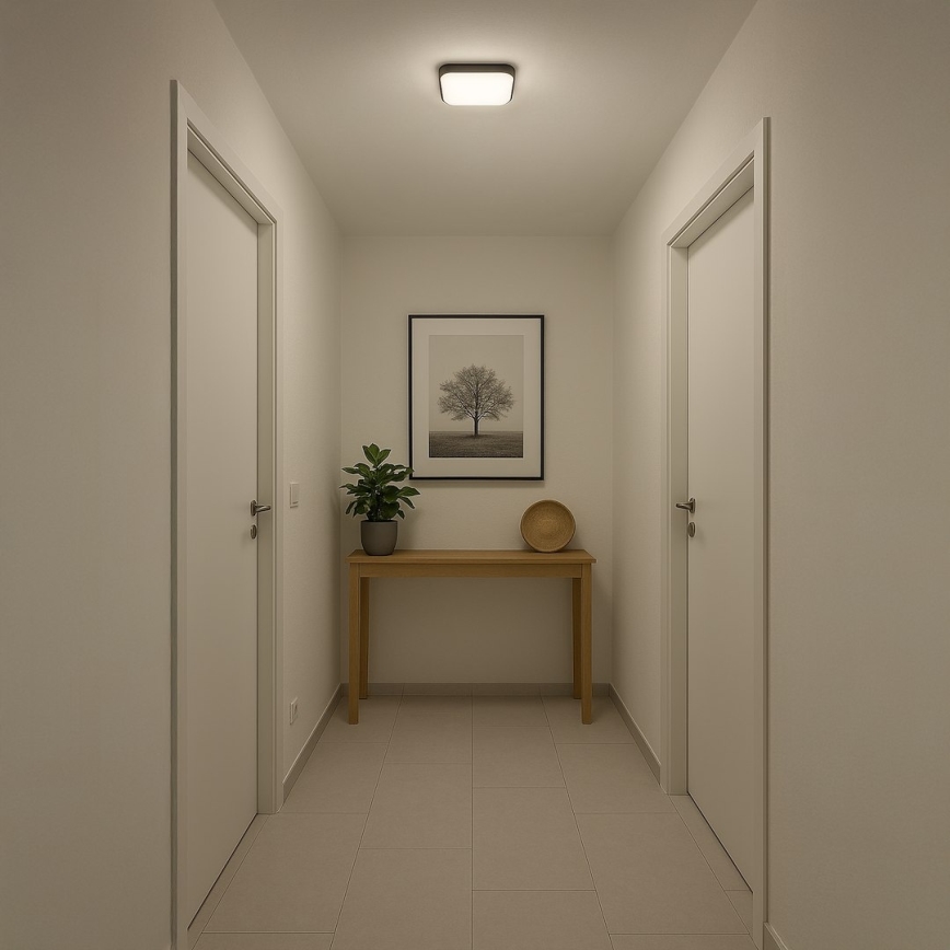 Plafoniera LED NEMO LED/11W/230V 26x26 cm nera