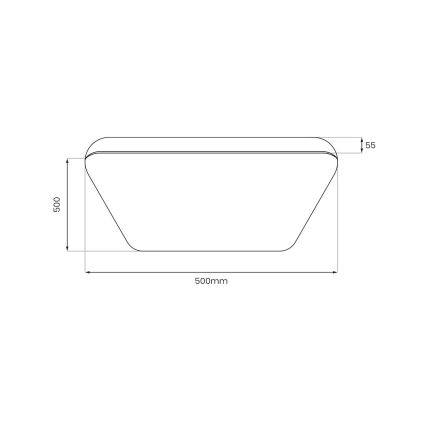 Plafoniera LED NEMO LED/36W/230V 50x50 cm cromo lucido