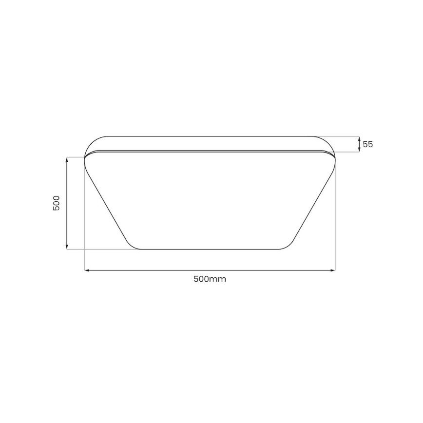 Plafoniera LED NEMO LED/36W/230V 50x50 cm cromo lucido