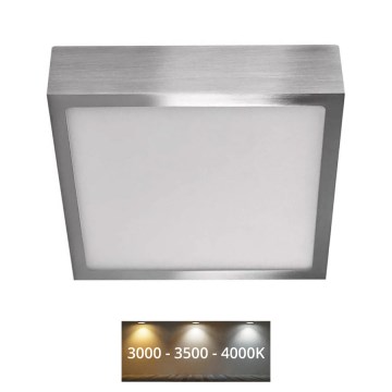 Plafoniera LED NEXXO LED/12,5W/230V 3000/3500/4000K 17x17 cm cromo lucido