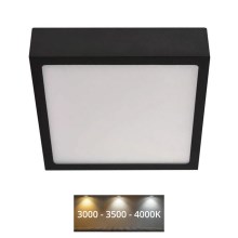 Plafoniera LED NEXXO LED/12,5W/230V 3000/3500/4000K 17x17 cm nera